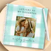 Briefe an meine Tochter Keepake Aquamarines Gingha Notizblock