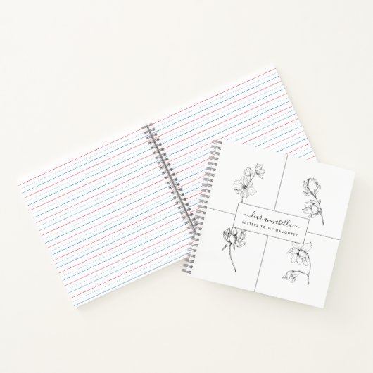 Briefe an meine Tochter moderne, einfache Blume Notizblock (Innenseite)