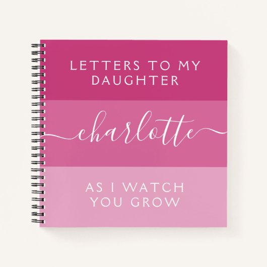 Briefe an meine Tochter, während ich sehe, wie du  Notizblock (Vorderseite)