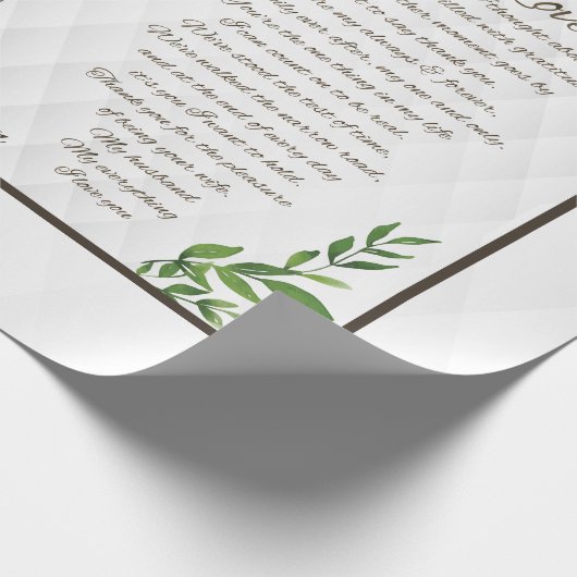 Briefe an meinen Ehemann Geschenkpapier (Ecke)