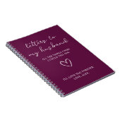 Briefe an meinen Ehemann  Notizblock (Rechte Seite)