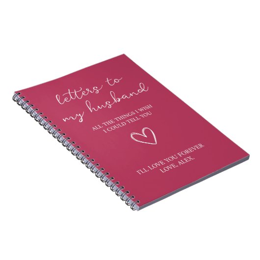 Briefe an meinen Ehemann Notizblock (Rechte Seite)