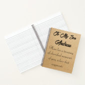 Briefe an meinen Sohn, personalisiertes Notizbuch (Innenseite)