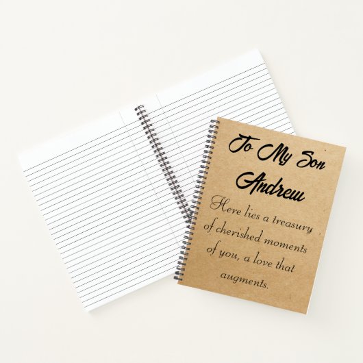 Briefe an meinen Sohn, personalisiertes Notizbuch (Innenseite)