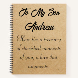 Briefe an meinen Sohn, personalisiertes Notizbuch