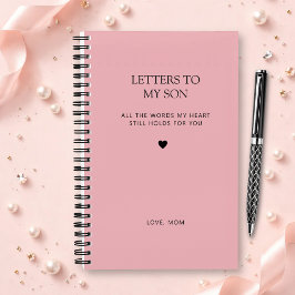 Briefe an meinen Sohn Trauertagebuch in Blush Pink Notizblock