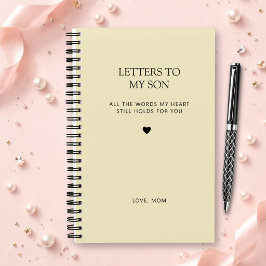 Briefe an meinen Sohn Trauertagebuch in Creme Notizblock