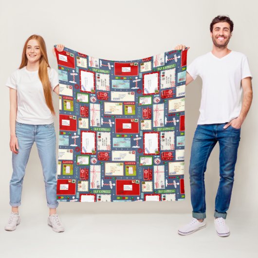 Briefe an Weihnachten Fleecedecke (Beispiel)