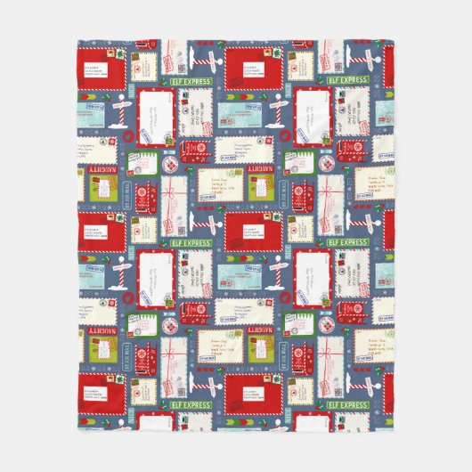 Briefe an Weihnachten Fleecedecke (Vorderseite)