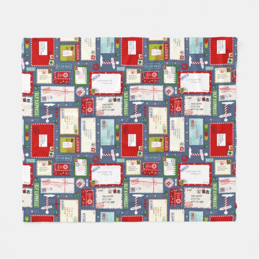 Briefe an Weihnachten Fleecedecke (Vorderseite (Horizontal))