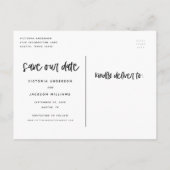 Briefe, die sie sagte ja Save the Date Postkarte (Rückseite)