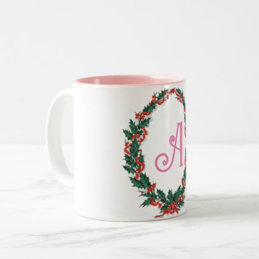 Briefe farbenfrohe Frühlingsblumen Wasserfarbe Zweifarbige Tasse (Vorderseite Links)