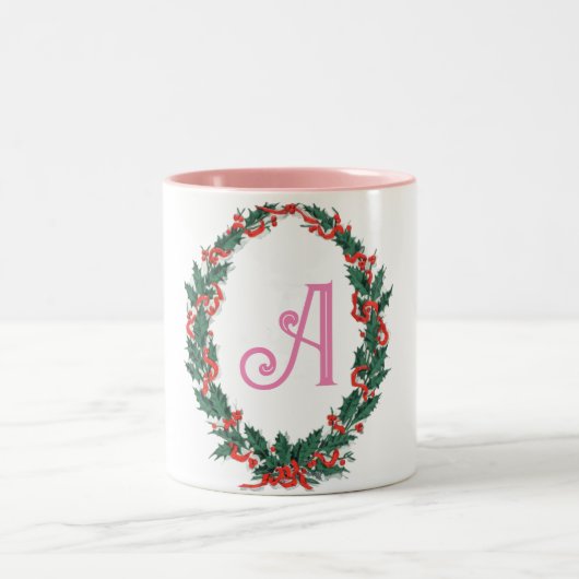 Briefe farbenfrohe Frühlingsblumen Wasserfarbe Zweifarbige Tasse (Mittel)