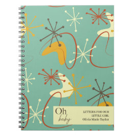 Briefe für Baby Notebook Mitte des Jahrhunderts Mo Notizblock