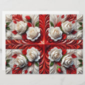 Briefe mit englischer Rose Design (Vorne/Hinten)