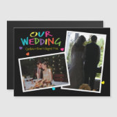 Briefe mit Herz-Hochzeit-Erinnerungen Magnetkarte (Vorne/Hinten)