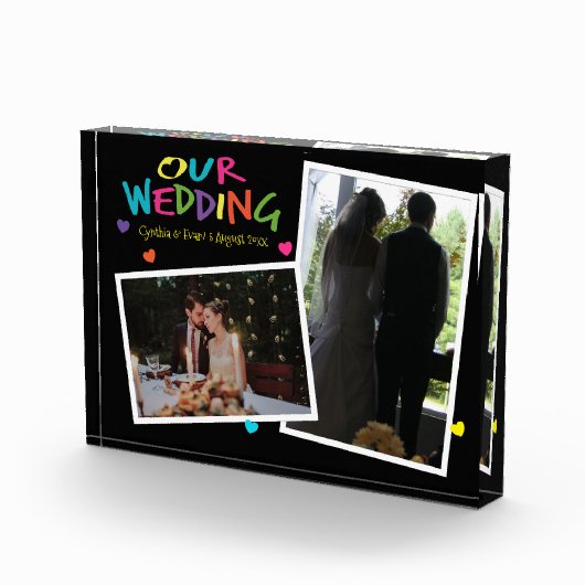 Briefe mit Herz-Hochzeitssache 2 Foto Block (Rechts)