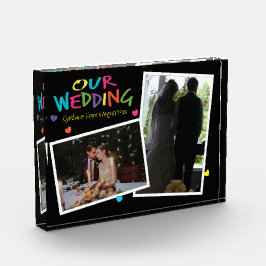 Briefe mit Herz-Hochzeitssache 2 Foto Block