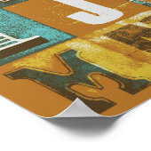 Briefe Typografie Retro-Poster für Decoupage Poster (Ecke)