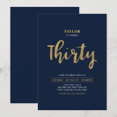 Briefe und Briefe aus dem 30. Party Einladung (Vorne/Hinten)