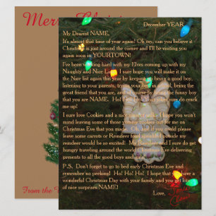 Briefe vom Weihnachtsmann Engellichter Feiertagskarte