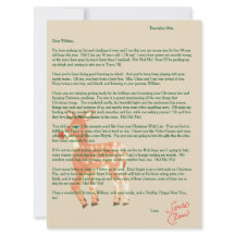 Briefe von Santa Blue Mit Augen Rentier