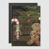 Briefe von Santa Gingerbread 12x18 Magnetkarte (Vorne/Hinten)