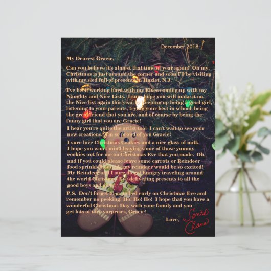 Briefe von Santa Gingerbread Man (Stehend Vorderseite)