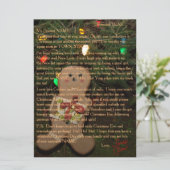 Briefe von Santa Gingerbread Man Feiertagskarte (Stehend Vorderseite)