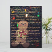 Briefe von Santa Gingerbread Man Feiertagskarte (Stehend Vorderseite)