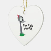 Brieffreunde für immer keramik ornament (Links)