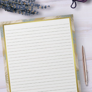 Briefgröße 8,5" x 11" braune Linien breit liniert  Notizblock