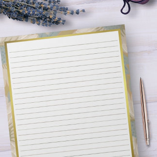 Briefgröße 8,5" x 11" braune Linien breit liniert Notizblock