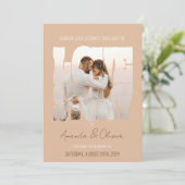 Briefing Liebe Story Foto Hochzeit Einladung (Stehend Vorderseite)