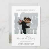 Briefing Liebe Story Foto Hochzeit Einladung (Vorne/Hinten)