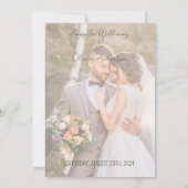 Briefing Liebe Story Foto Hochzeit Save The Date (Rückseite)