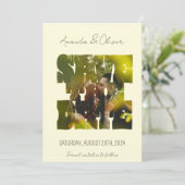 Briefing Liebe Story Foto Hochzeit Save The Date (Stehend Vorderseite)