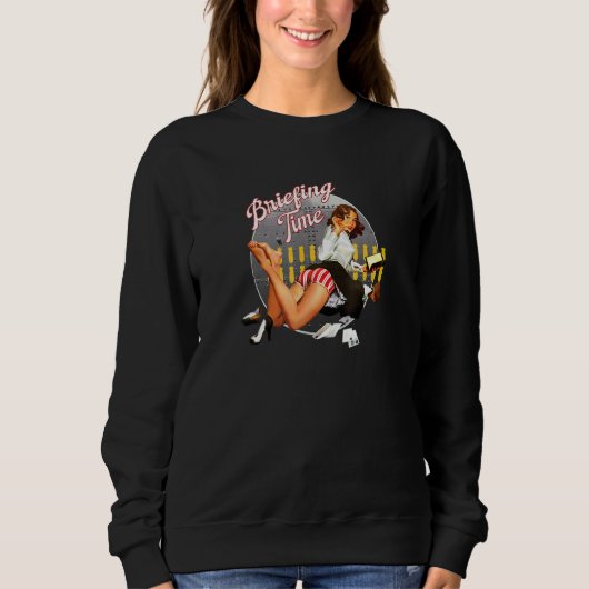 Briefing Time Classic Bomber Nose Style Sweatshirt (Vorderseite)