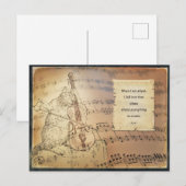 Briefkaart met Rumi - Alles ist Musik Postkarte (Vorne/Hinten)