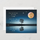 Briefkaart Rumi - Wenn du den Mond will Postkarte (Vorne/Hinten)