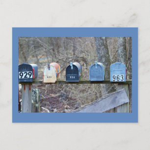 Briefkästen Foto Postkarte