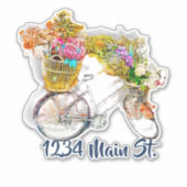 Briefkasten für Fahrräder und Blume Aufkleber (Vorderseite)