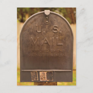 Briefkasten im Herbst Postkarte
