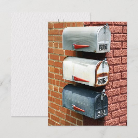 BRIEFKASTEN POSTKASTEN POSTCROSSING POSTKARTE (Vorne/Hinten)