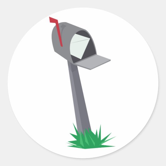 Briefkasten Runder Aufkleber (Vorderseite)