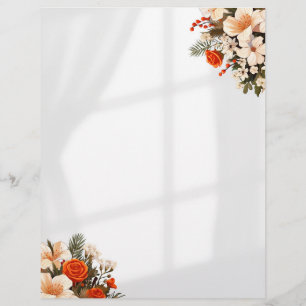 Briefkopf-, Blumenpapier Briefbogen