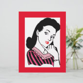 Briefkopf Briefpapier mit verdrehter Frau (Stehend Vorderseite)