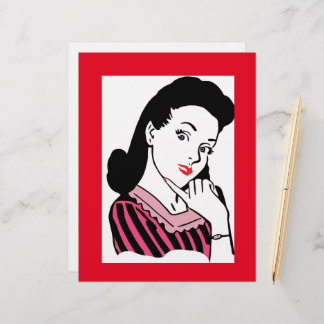 Briefkopf Briefpapier mit verdrehter Frau