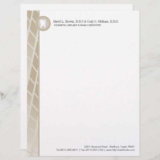 Briefkopf Dental Company (Vorne/Hinten)