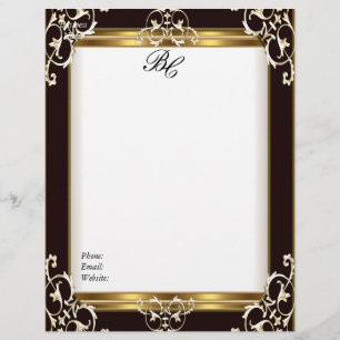Briefkopf Elegant Schwarz Gold Schwarz Weiß Elite